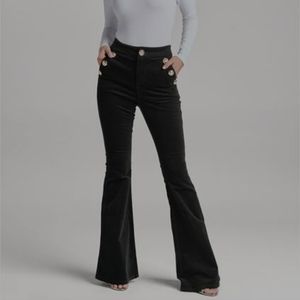 Black corduroy bells